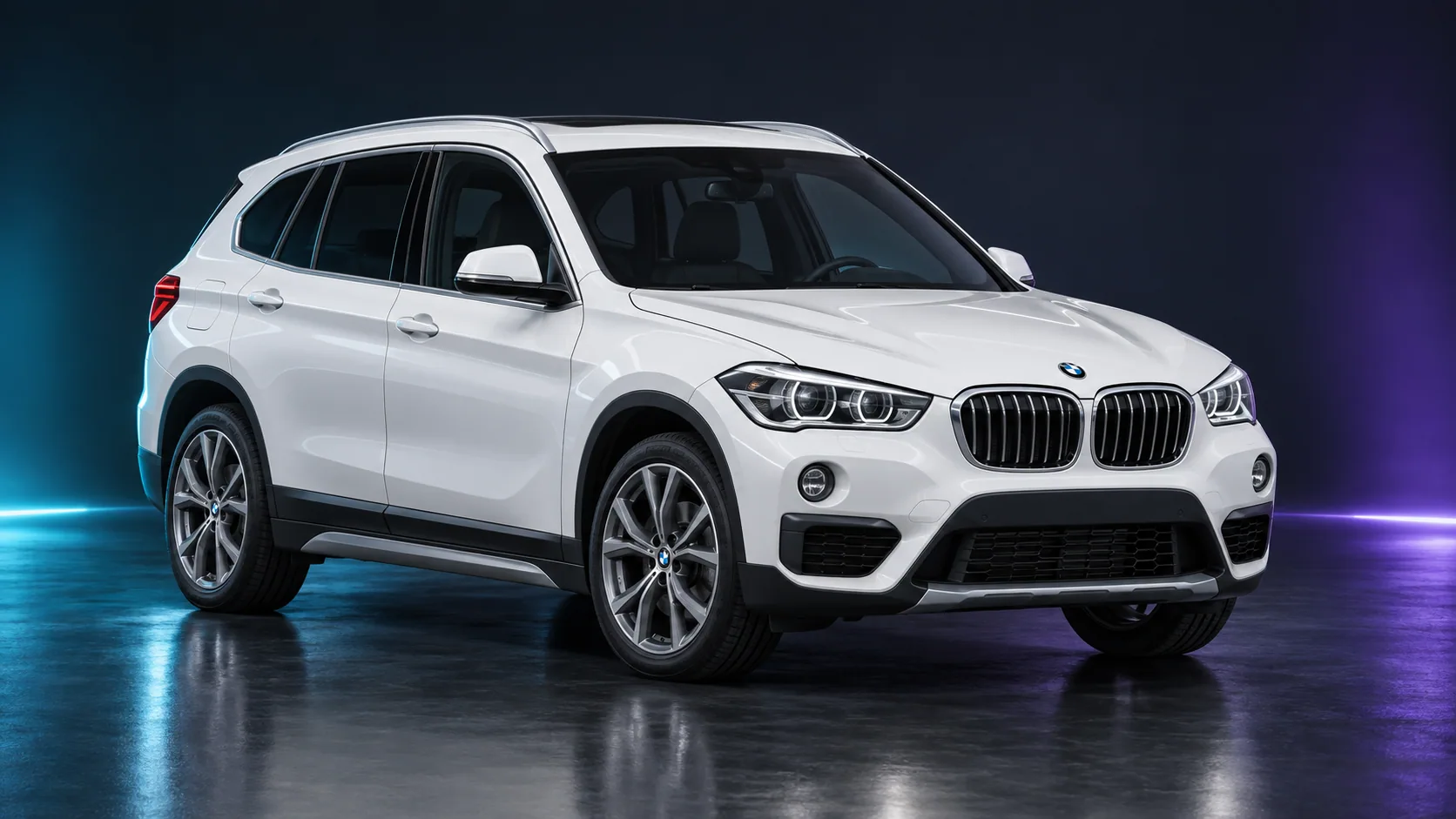 BMW X1 2018 F48 en Blanco Alpino, vista frontal tres cuartos